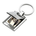 Flip Top Photo Frame Key Ring w/ Chrome Finish